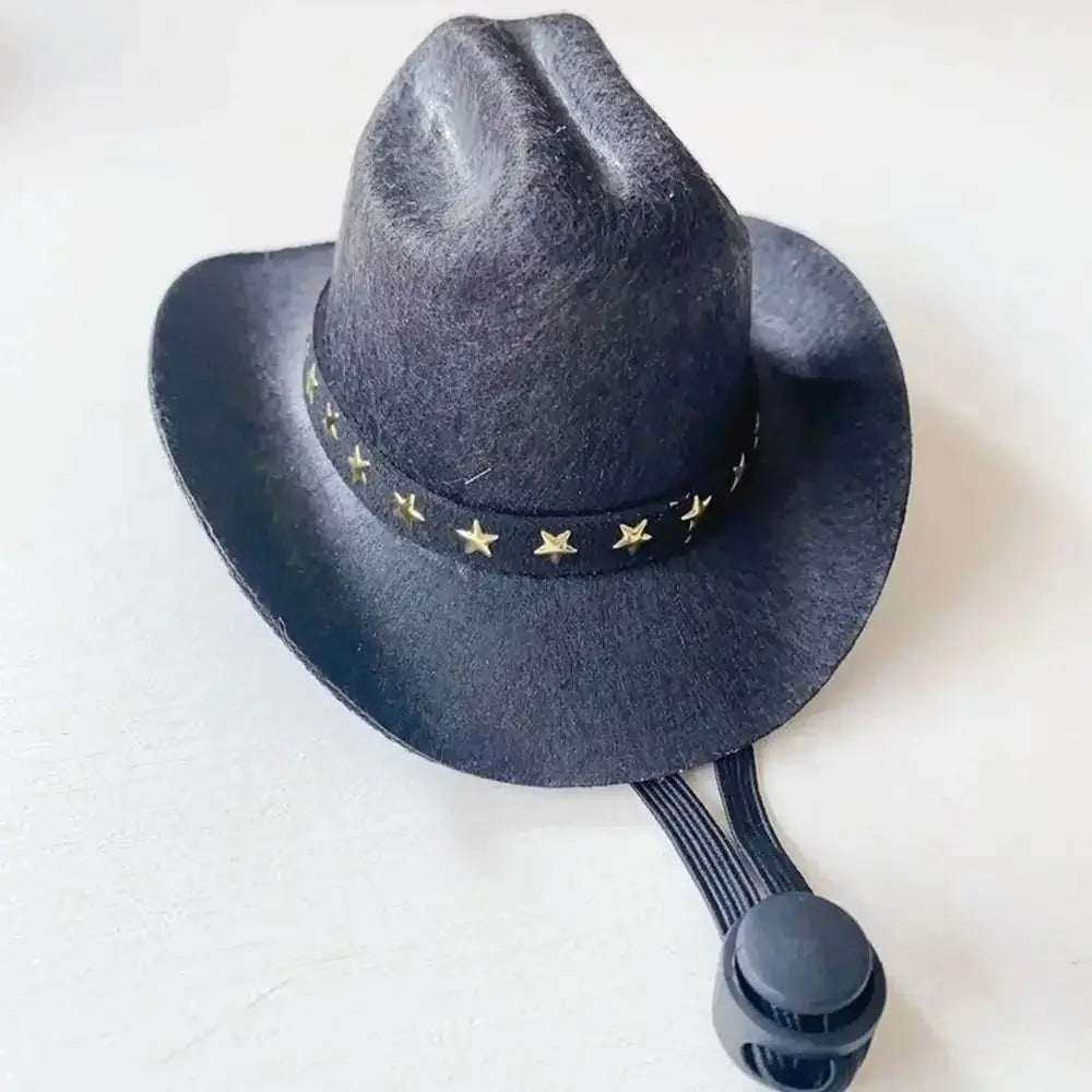 Chapeau cowboy teckel bleu