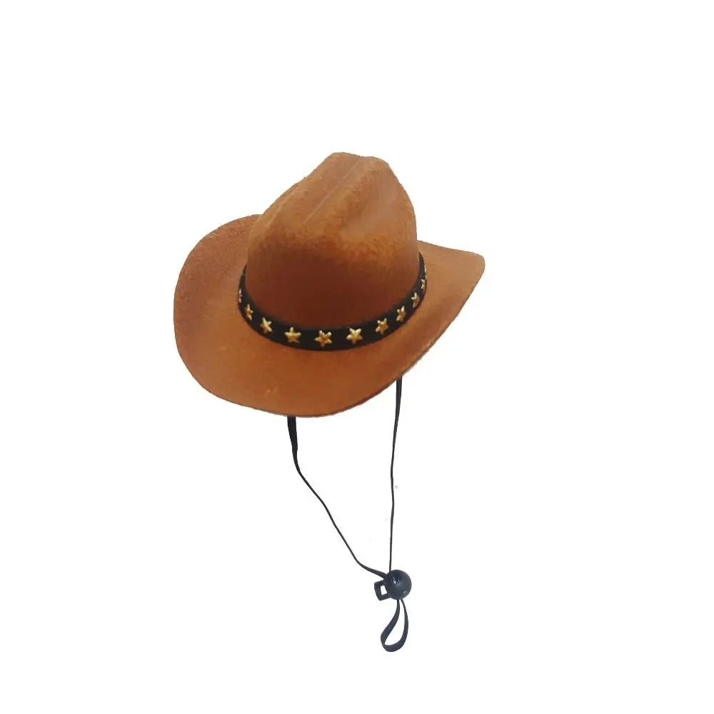 Chapeau cowboy teckel marron 
