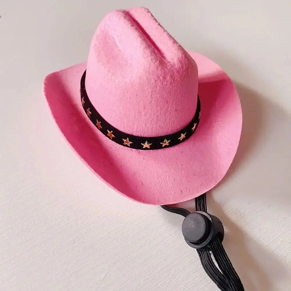Chapeau cowboy teckel rose