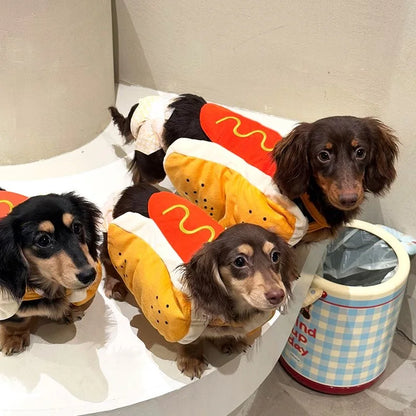 Costume hot dog teckel 