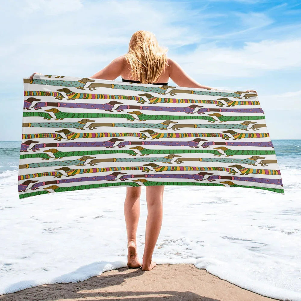 Serviette Plage Teckel