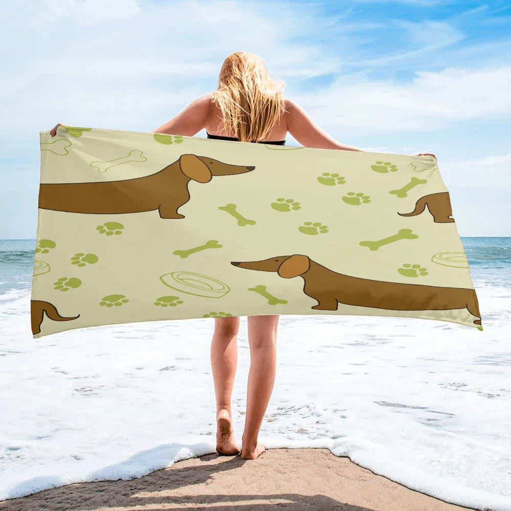 Serviette Plage Teckel