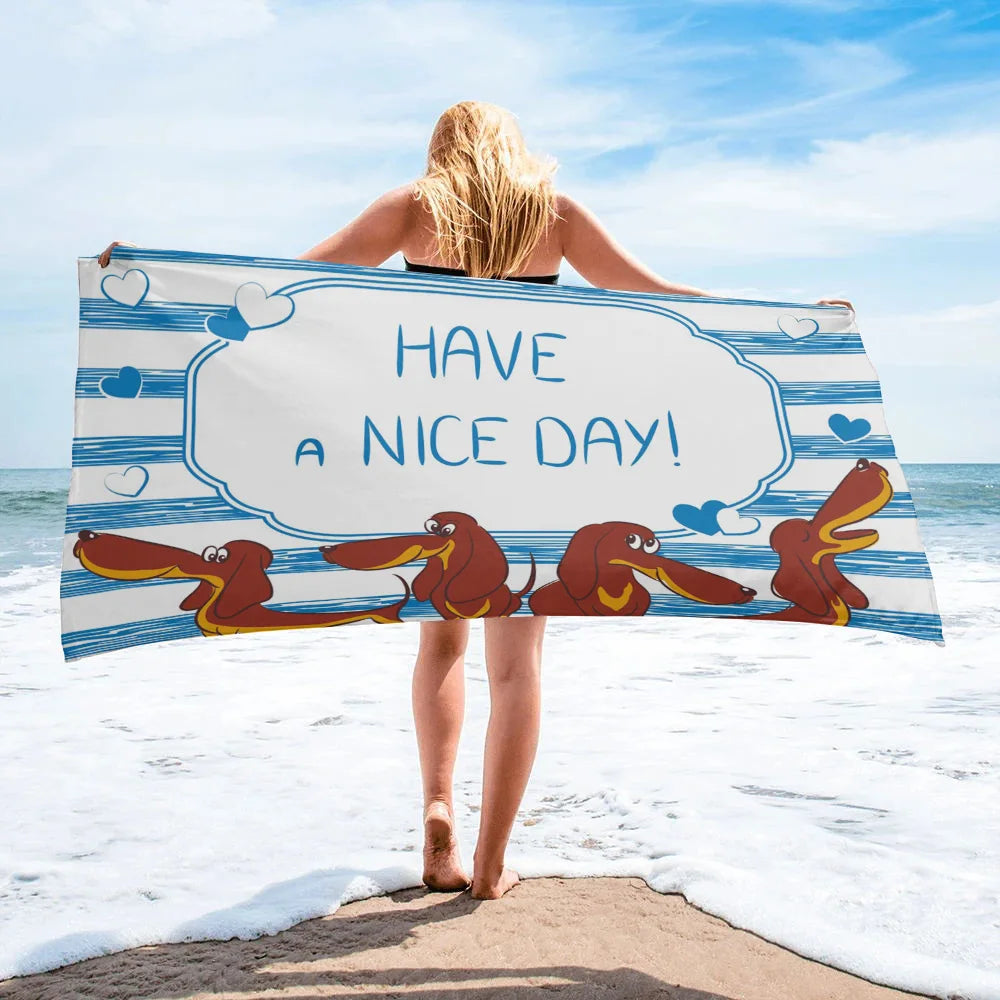Serviette Plage Teckel