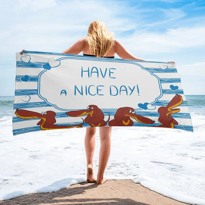 Serviette Plage Teckel