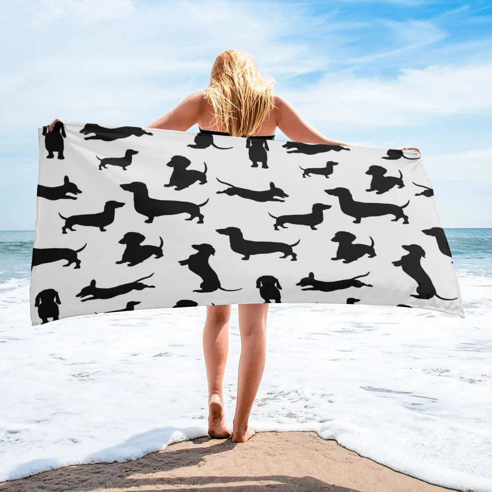 Serviette Plage Teckel