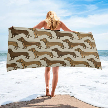 Serviette Plage Teckel
