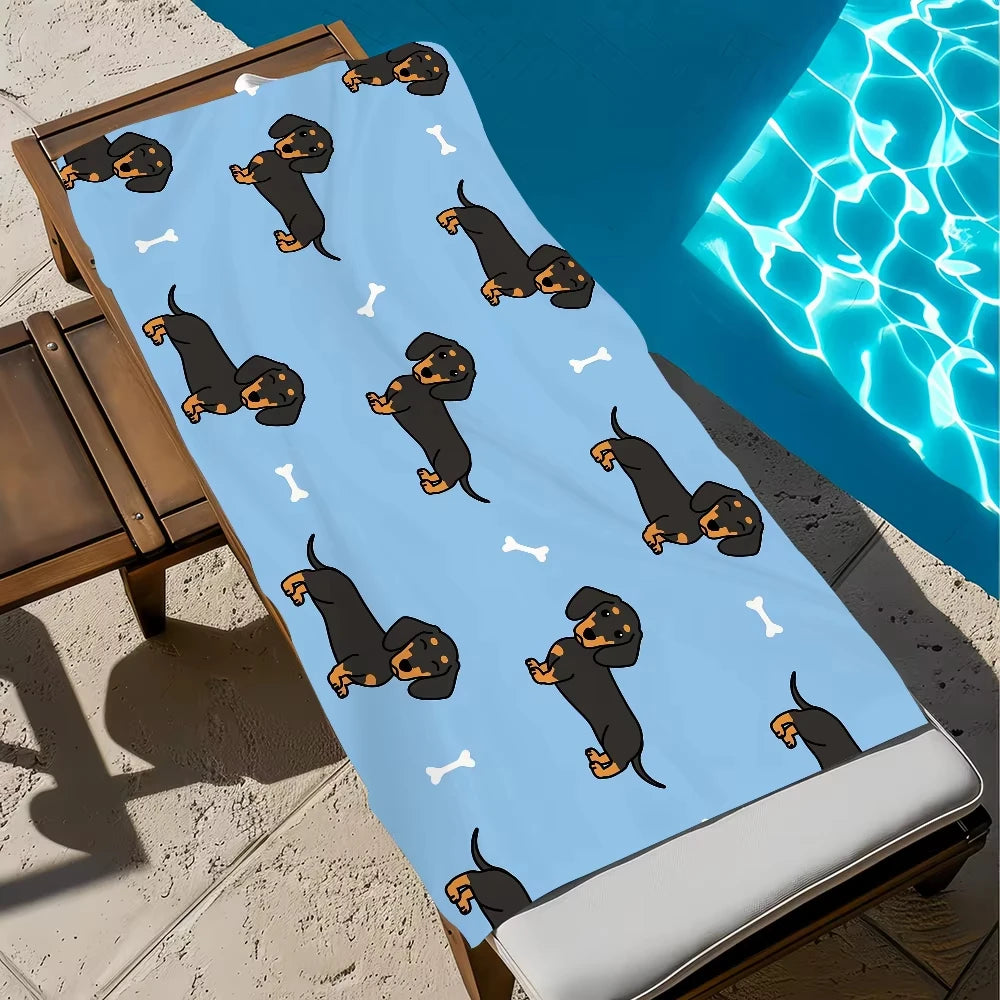 Serviette de plage teckel