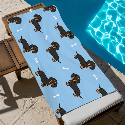 Serviette de plage teckel