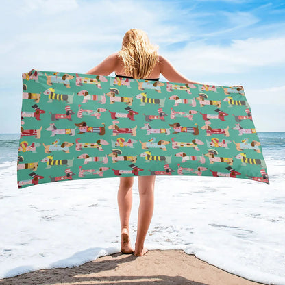 Serviette Plage Teckel
