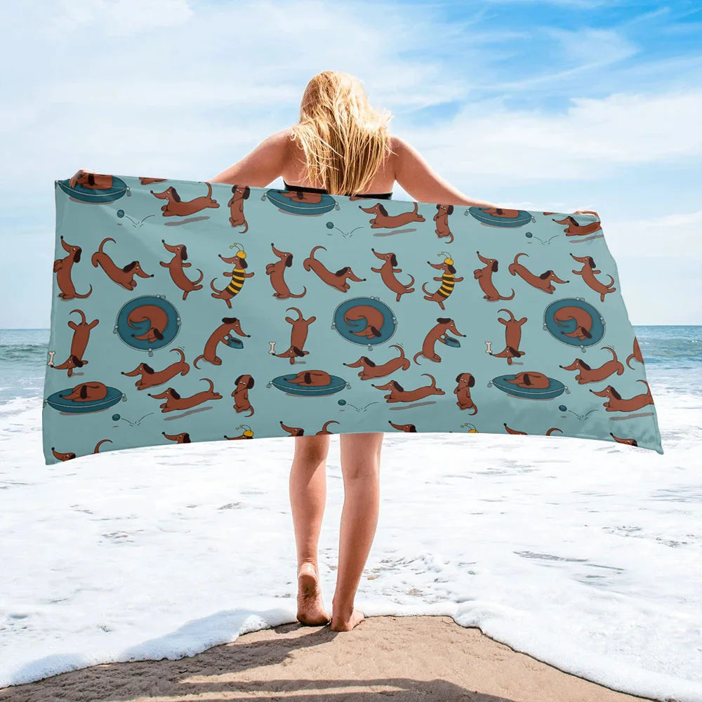Serviette Plage Teckel