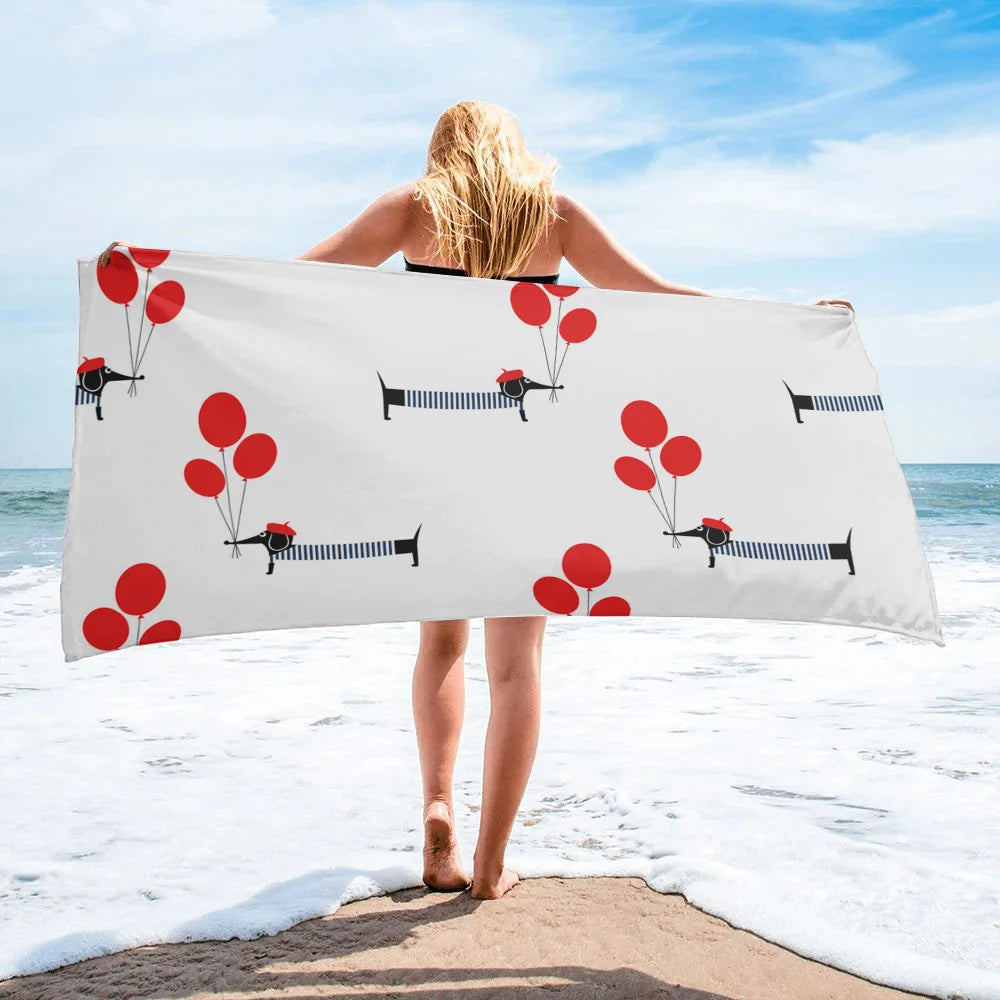 Serviette Plage Teckel