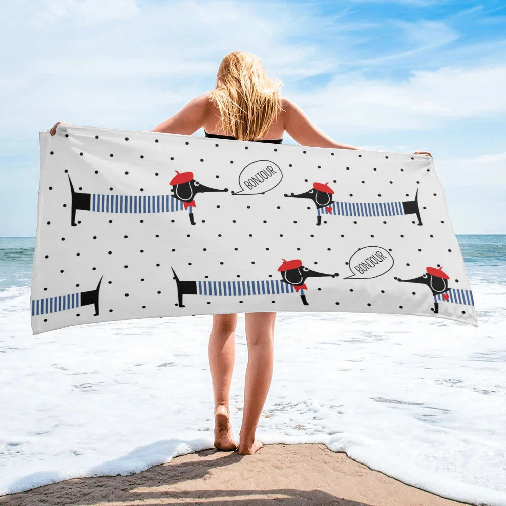 Serviette Plage Teckel