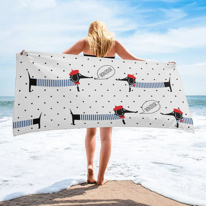 Serviette Plage Teckel