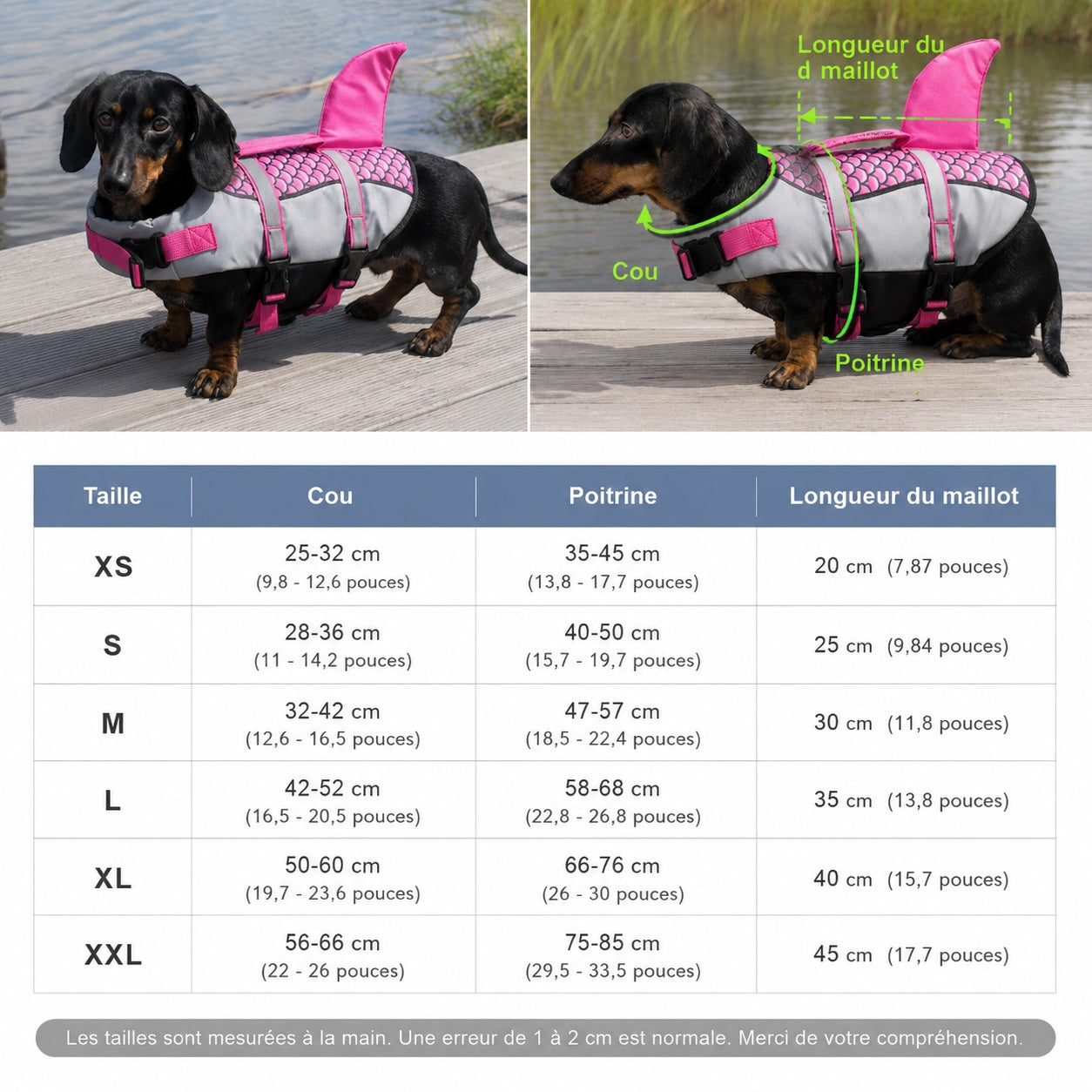 Gilet de sauvetage chien requin