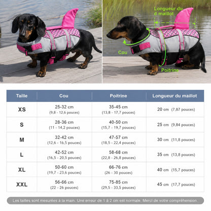 Gilet de sauvetage chien requin