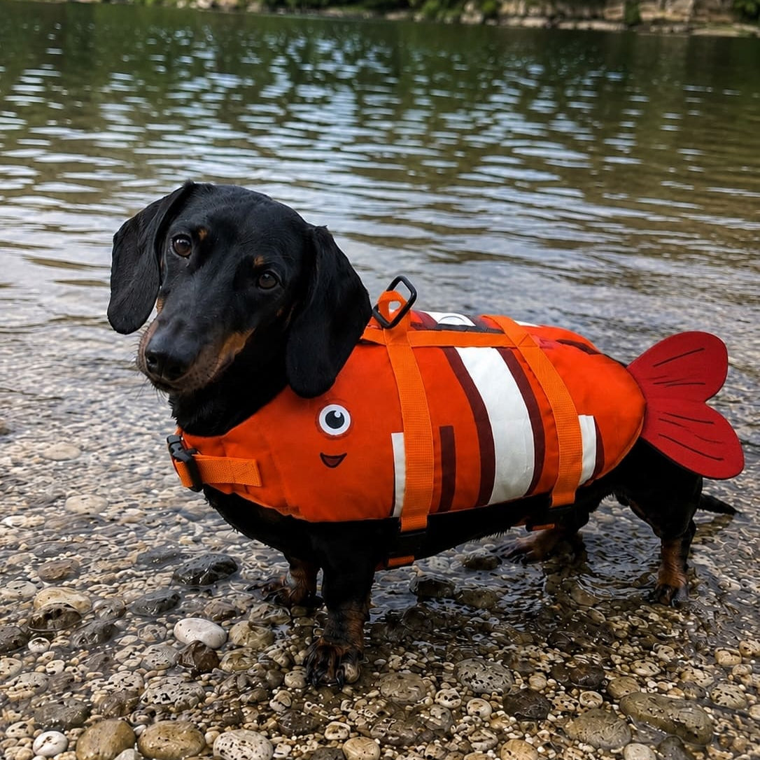 gilet de sauvetage pour chien poisson